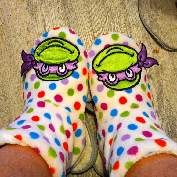 XL teenage Mutant Ninja Turtles 🐢  slap sox slippers warm fleece - Picture 1 of 5